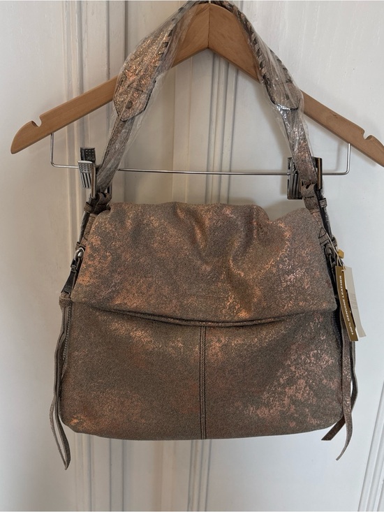 Aimee Kestenberg Handbags - NWT Aimee Kestenberg  Bali Hobo  Bag Purse Satchel Metallic  Pink Canvas Slouchy